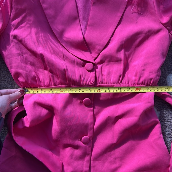 Pink Blazer Dress with Feathers - Picture 8 of 10